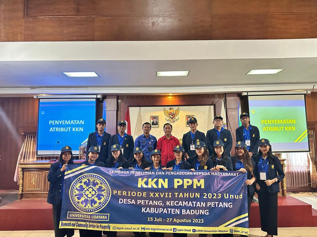 Penerimaan Mahasiswa KKN PPM Universitas Udayana Periode XXVII Tahun 2023 di Desa Petang